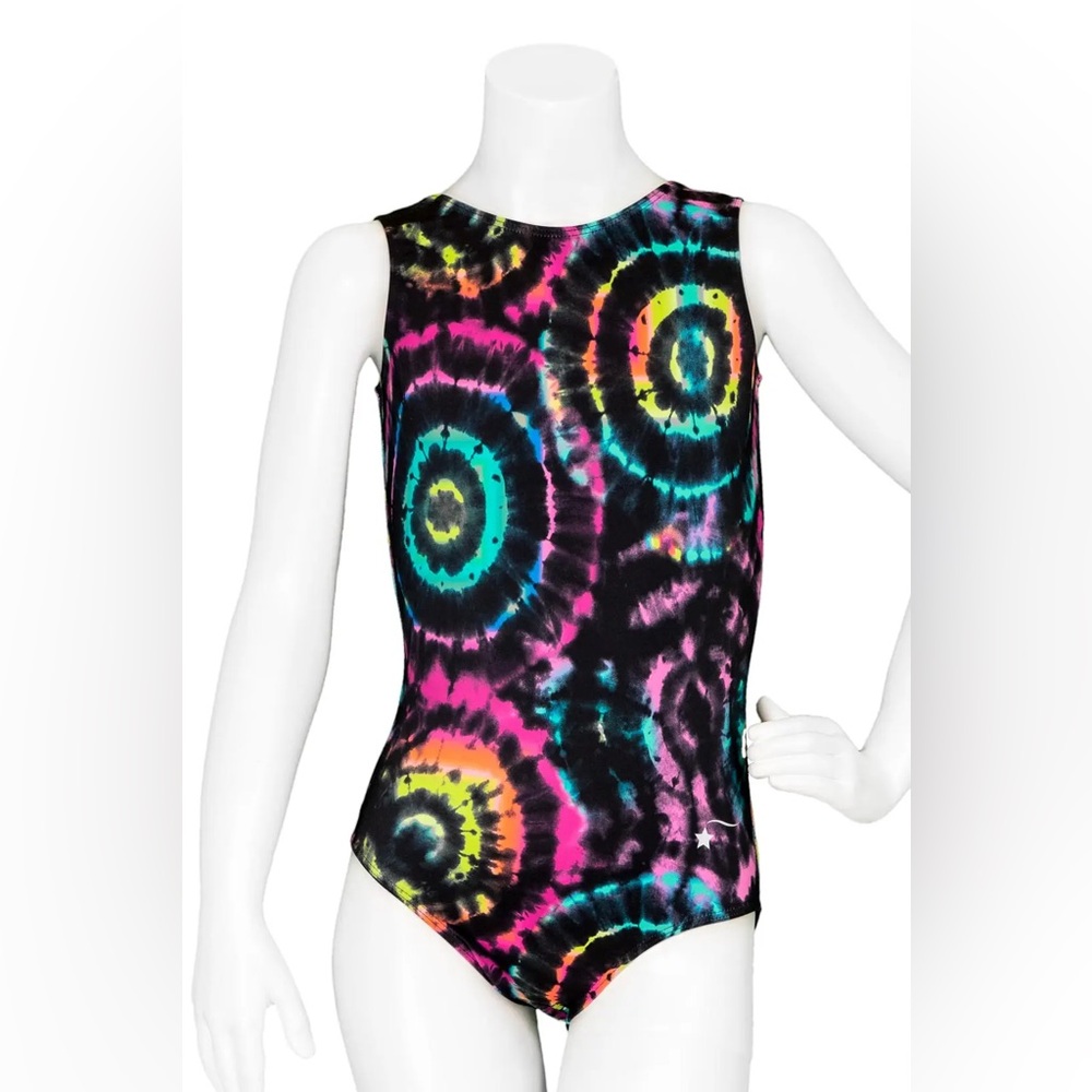 Destira Groovy Totally Tie Dye leotard VGUC